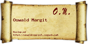 Oswald Margit névjegykártya